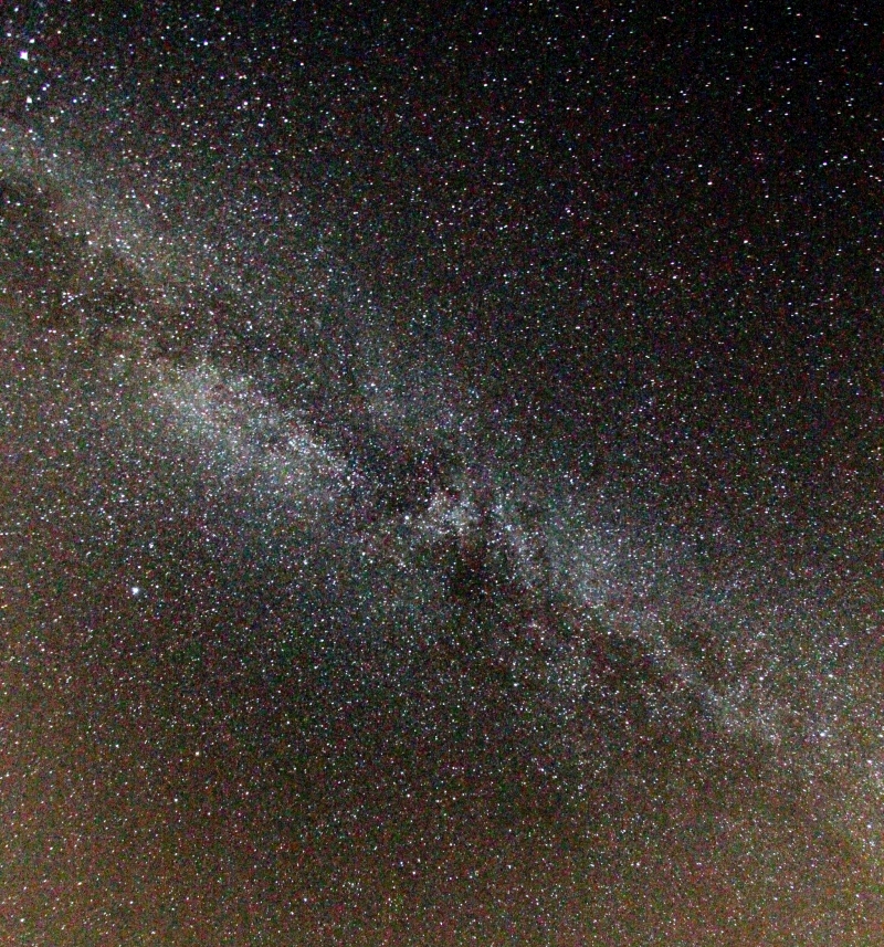 Photograph of the night sky and Milky Way