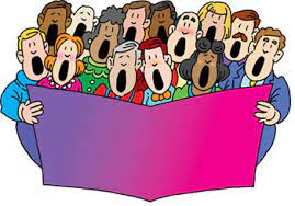 Cartoon image of choir