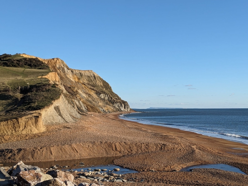 Coast with low cliffs near Othona