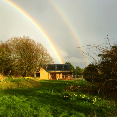 Double rainbow over the Four Seasons Studio